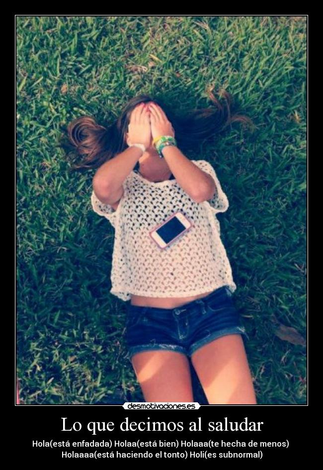 Lo que decimos al saludar - 