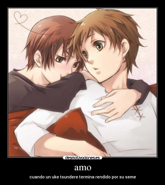 amo - cuando un uke tsundere termina rendido por su seme