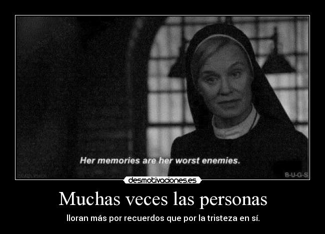Muchas veces las personas -