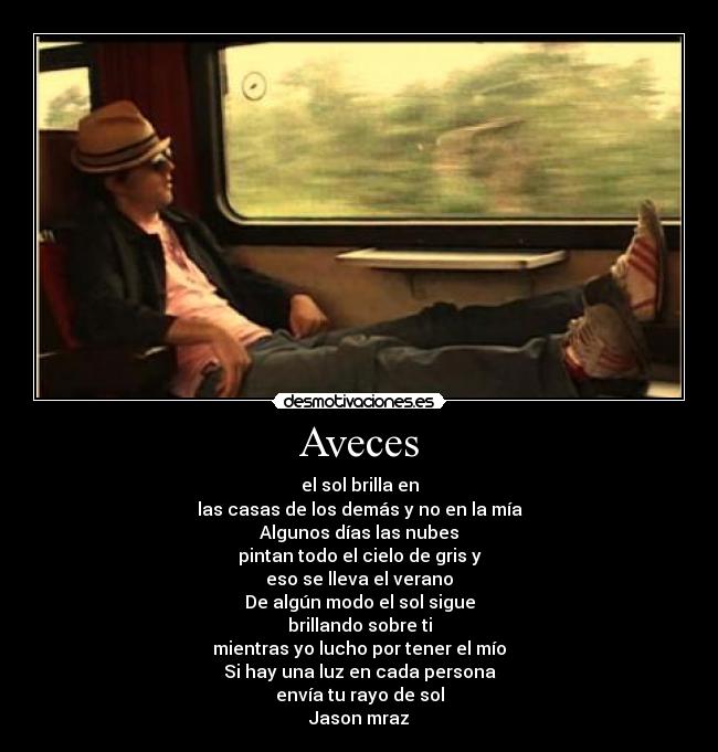 carteles jason mraz frases canciones the sunshine song sol desmotivaciones