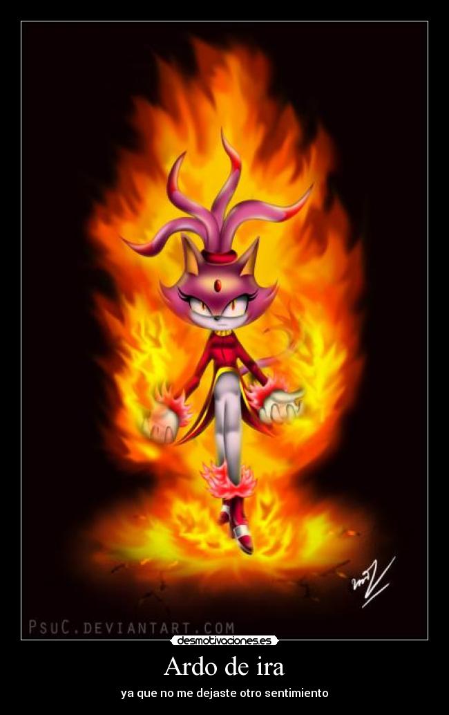 Ardo de ira - ya que no me dejaste otro sentimiento