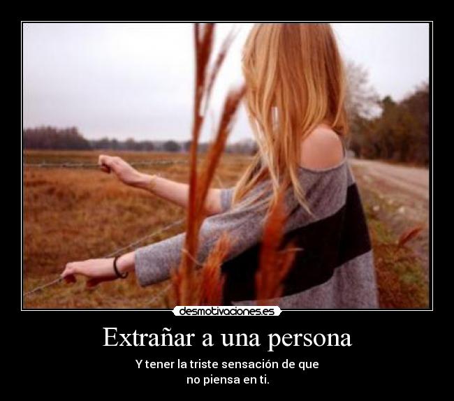 carteles tambien extrano una personita que acuerda desmotivaciones