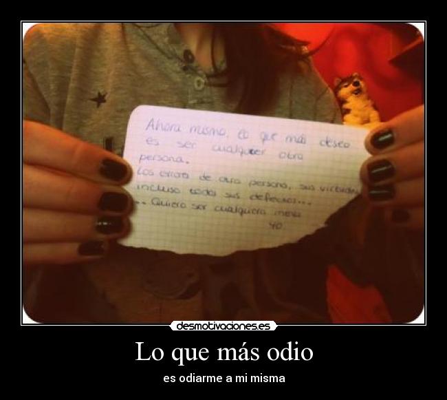 Lo que más odio -