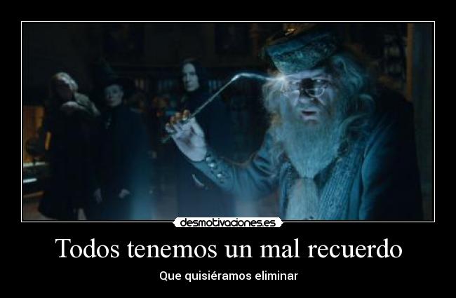 carteles harry potter borrar recuerdos desmotivaciones