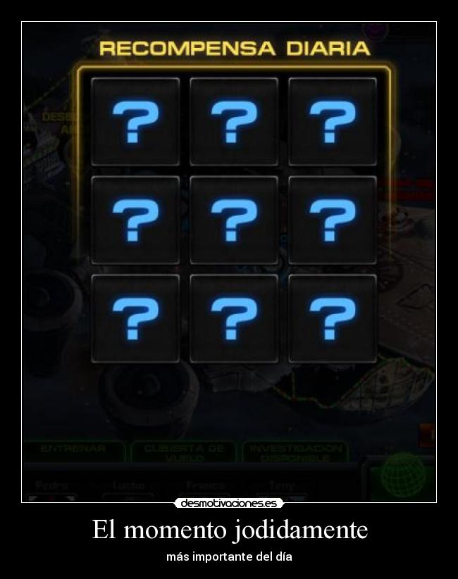 El momento jodidamente - más importante del día