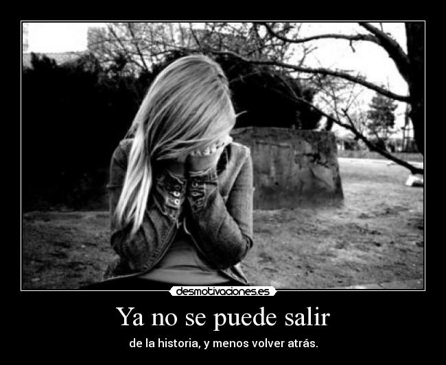 Ya no se puede salir - de la historia, y menos volver atrás.