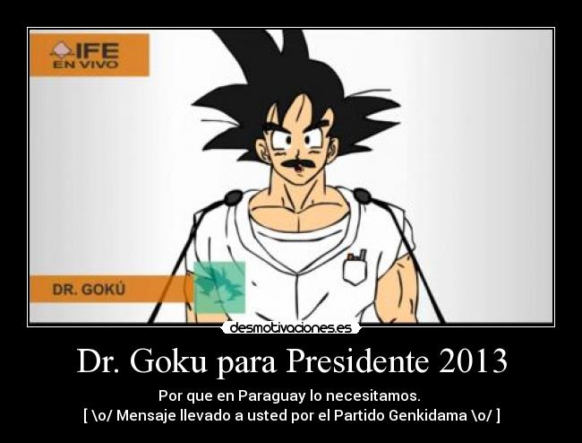 Dr. Goku para Presidente 2013 -