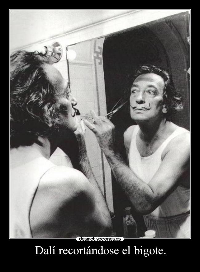 Dalí recortándose el bigote. -