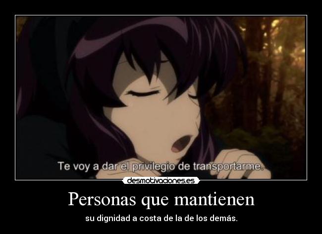 Personas que mantienen -