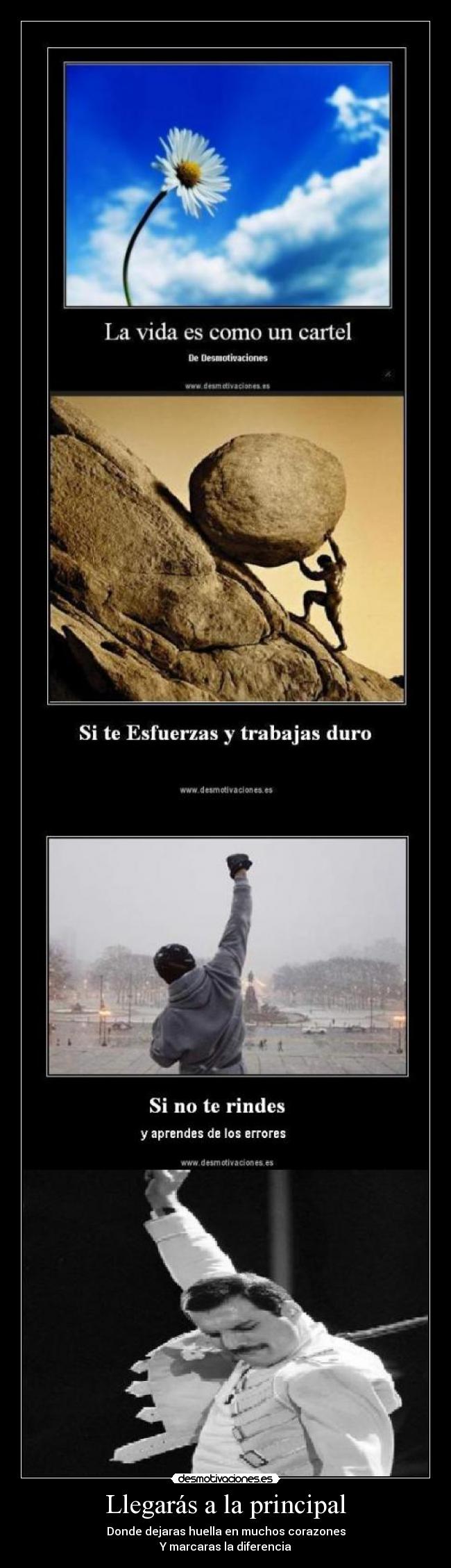 Llegarás a la principal - Donde dejaras huella en muchos corazones
Y marcaras la diferencia