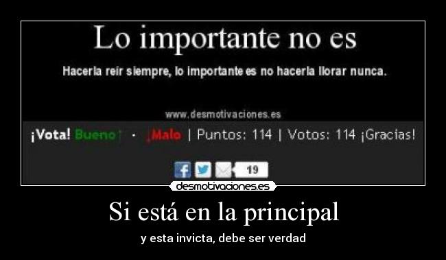 Si está en la principal -