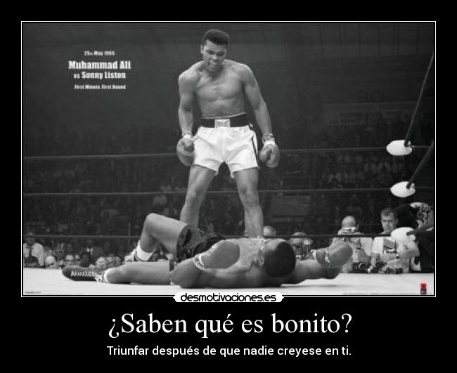 ¿Saben qué es bonito? -