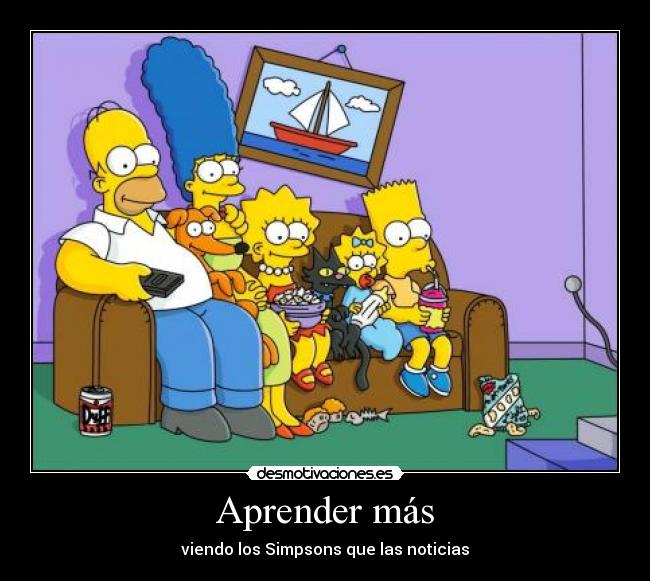 Aprender más - viendo los Simpsons que las noticias