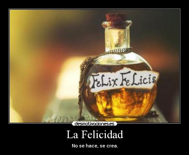 La Felicidad - No se hace, se crea.