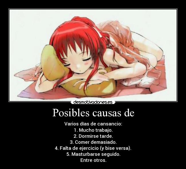 carteles anime sueno animacion dormir desmotivaciones