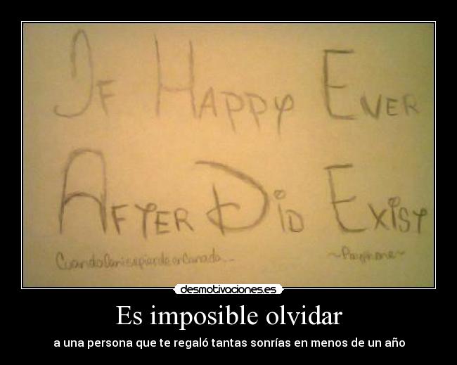 Es imposible olvidar - 