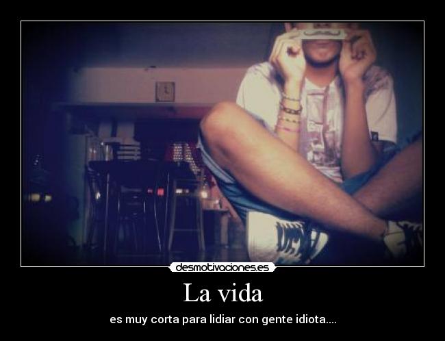 La vida - es muy corta para lidiar con gente idiota....