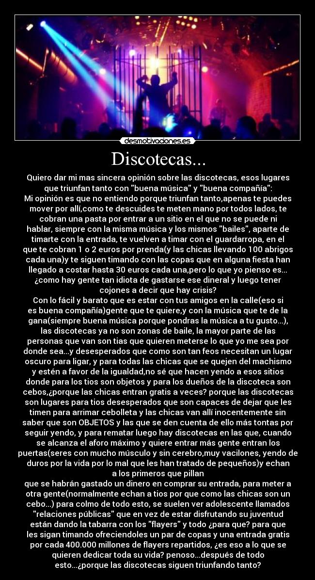 carteles discotecas desmotivaciones
