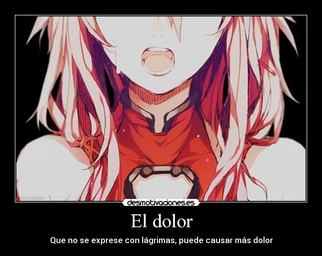 El dolor - Que no se exprese con lágrimas, puede causar más dolor