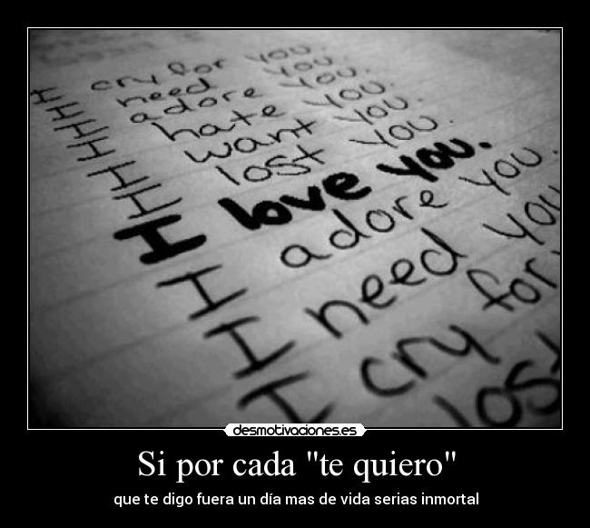 Si por cada te quiero - 