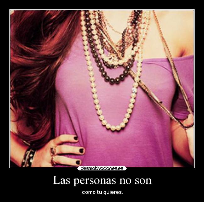 Las personas no son -