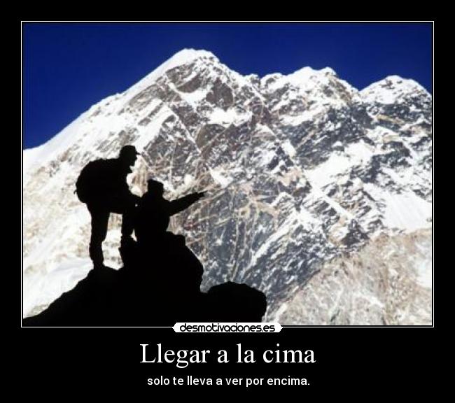 Llegar a la cima -