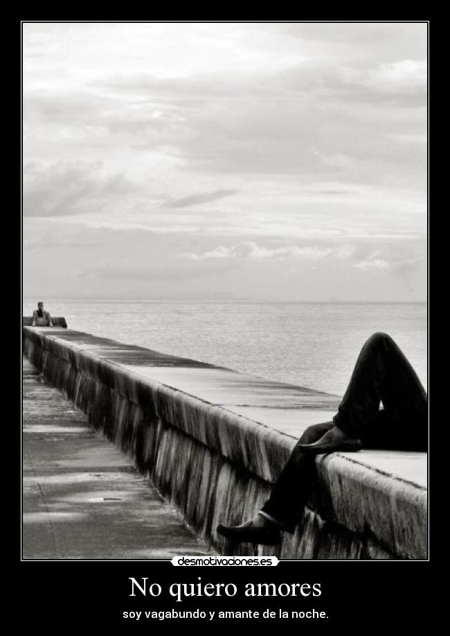 No quiero amores - soy vagabundo y amante de la noche.