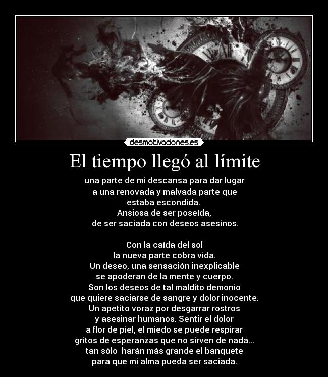 El tiempo llegó al límite - 