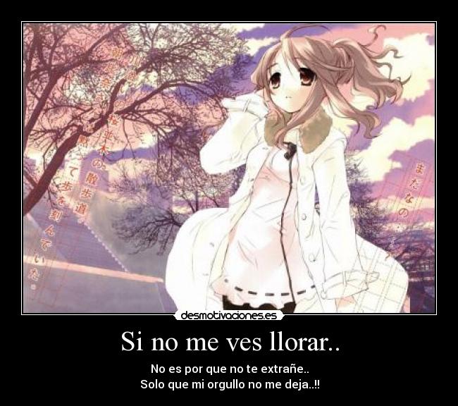 Si no me ves llorar.. -