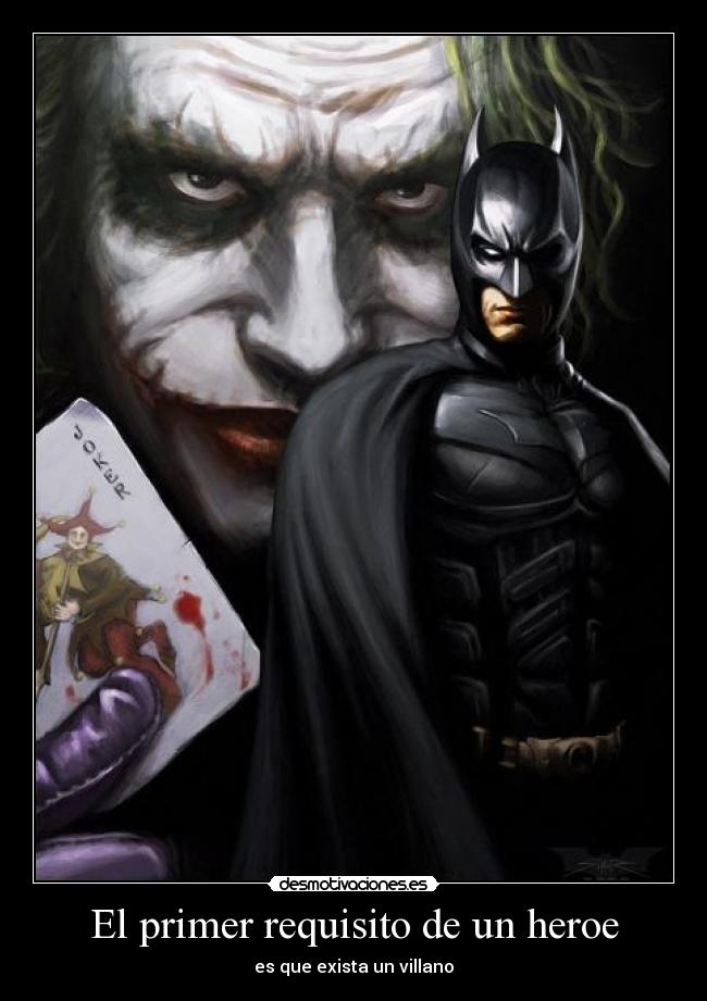carteles batman joker heroe villano desmotivaciones