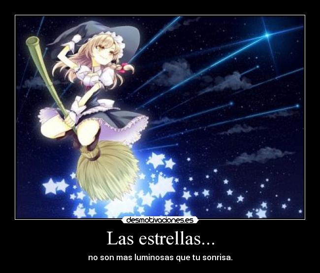 carteles mugiwaraklan marisa kirisame anime las estrellas desmotivaciones