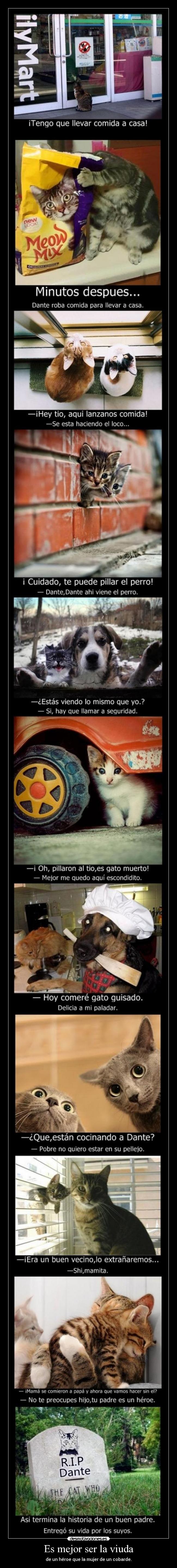 Es mejor ser la viuda - de un héroe que la mujer de un cobarde.