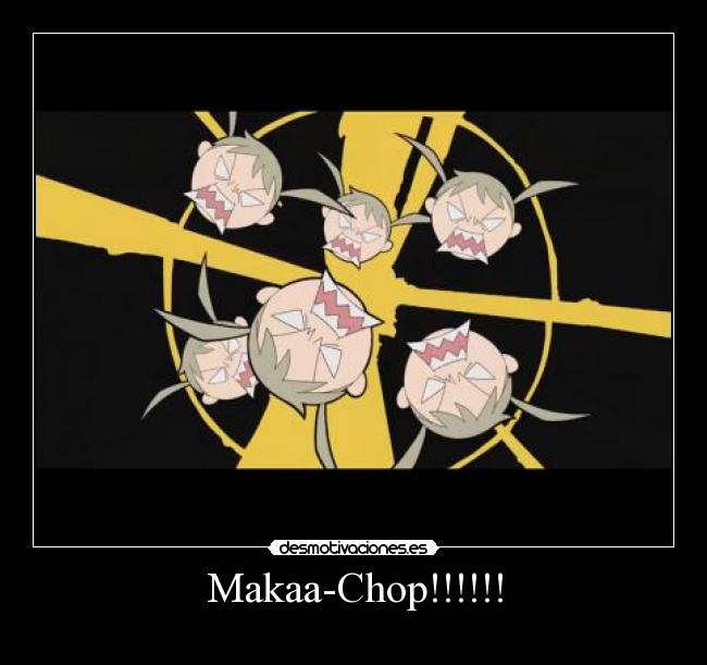 carteles makaa chop maka albarn anime soul eater manga golpe con libro desmotivaciones