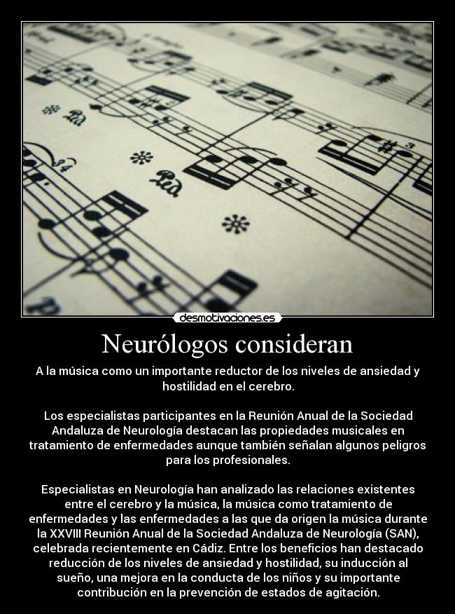 Neurólogos consideran -
