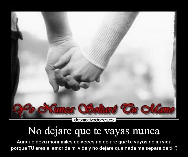 No dejare que te vayas nunca - 