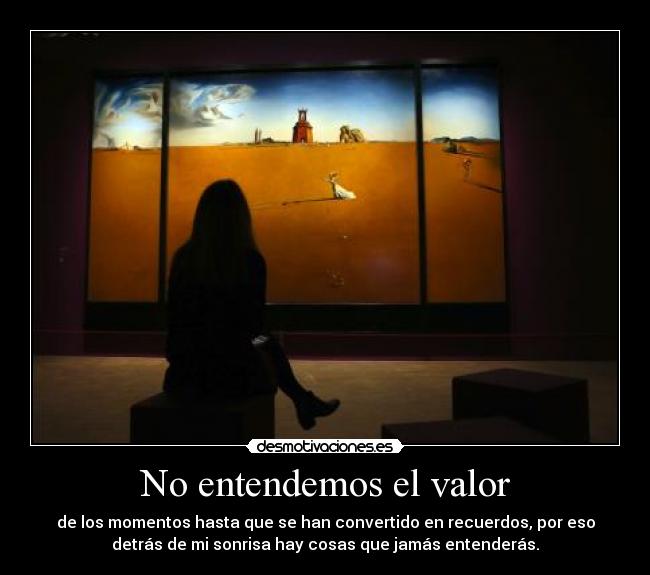 No entendemos el valor - 