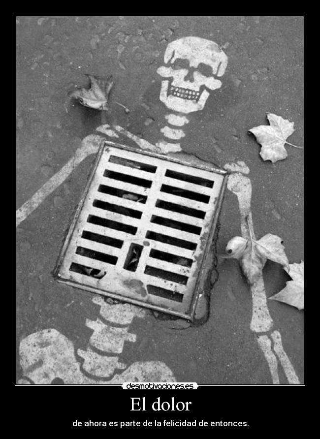 El dolor - de ahora es parte de la felicidad de entonces.