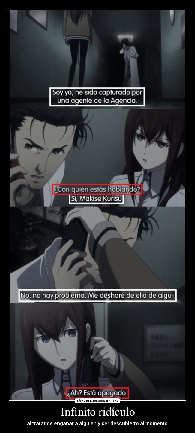 carteles raptorhunters nigatsu harukaze anime steins gate okabe makise kurisu christina ridiculo okarin desmotivaciones