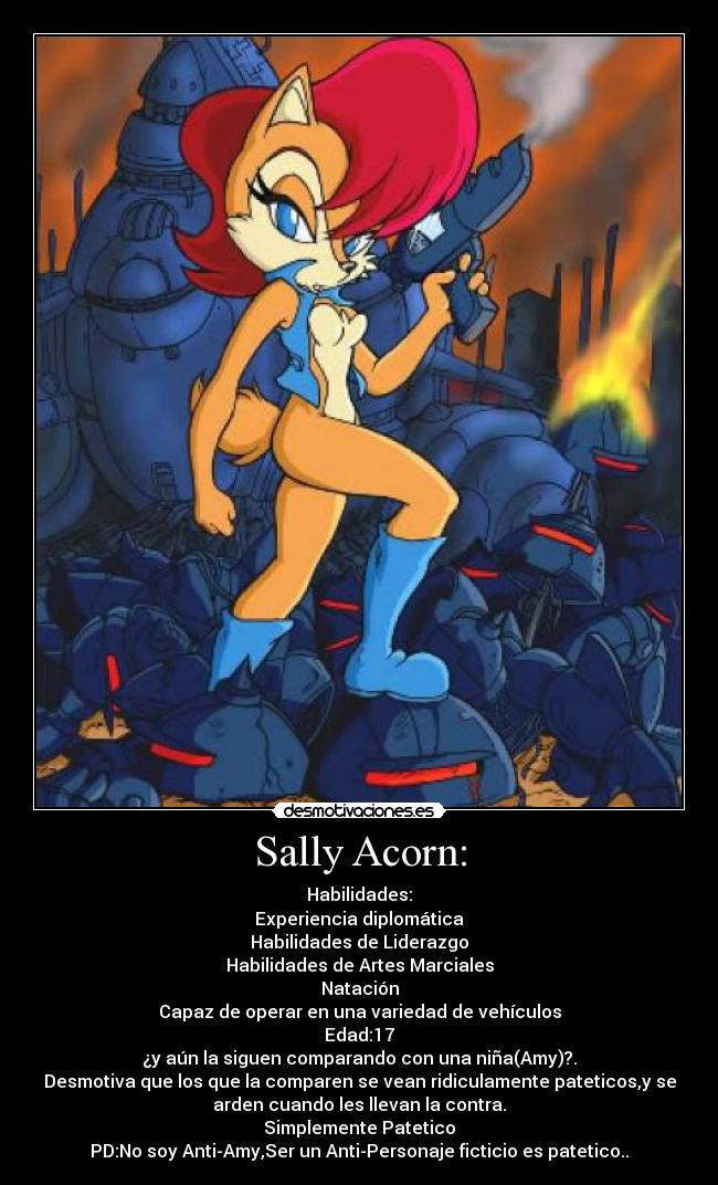 carteles sallly acorn amy rose desmotivaciones