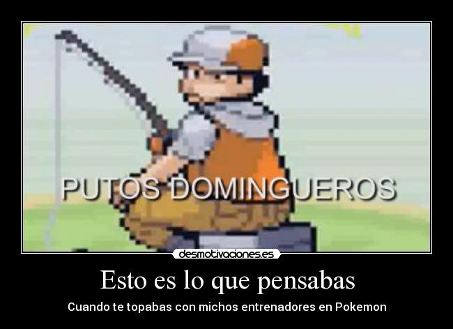 Esto es lo que pensabas - Cuando te topabas con michos entrenadores en Pokemon