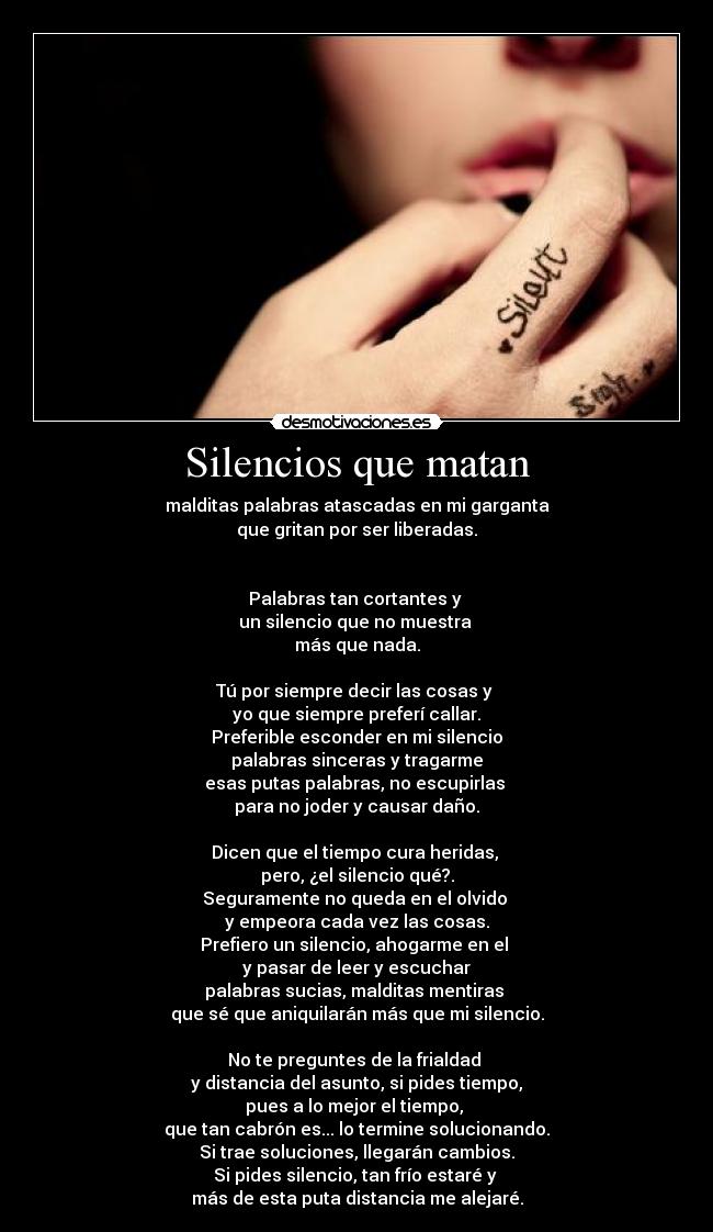 Silencios que matan -