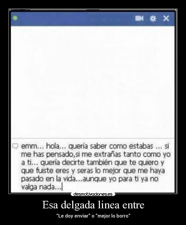 Esa delgada linea entre -