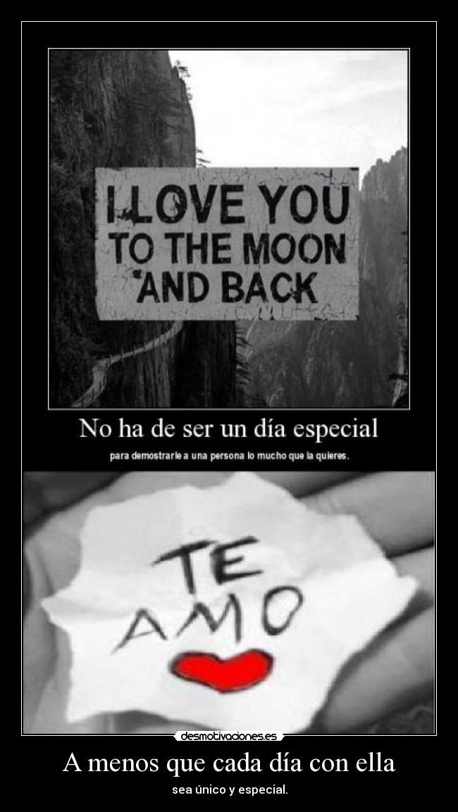 A menos que cada día con ella - 