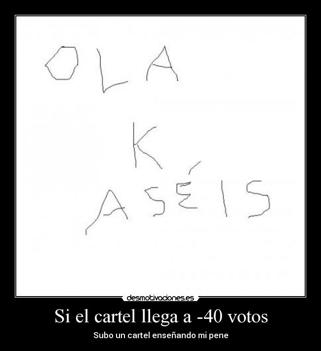 Si el cartel llega a -40 votos -
