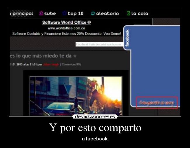 Y por esto comparto - a facebook.