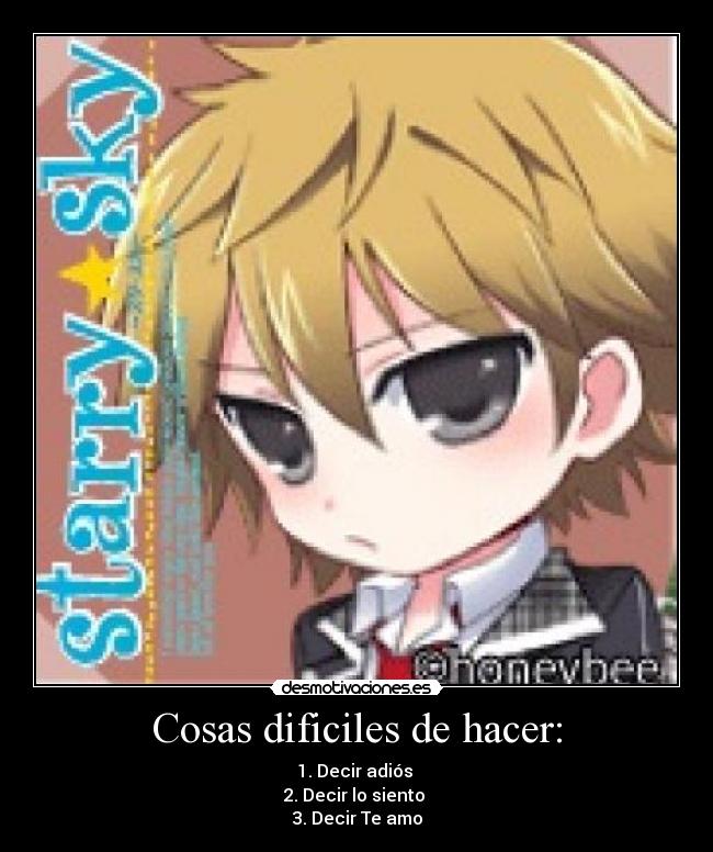 carteles anime starry sky desmotivaciones
