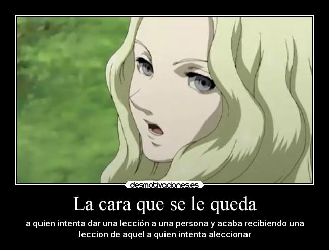 carteles claymore teresa tenue sonrisa raptorhunters aleccionada por clere desmotivaciones