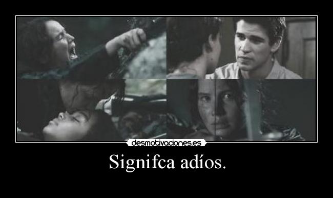 Signifca adíos. -