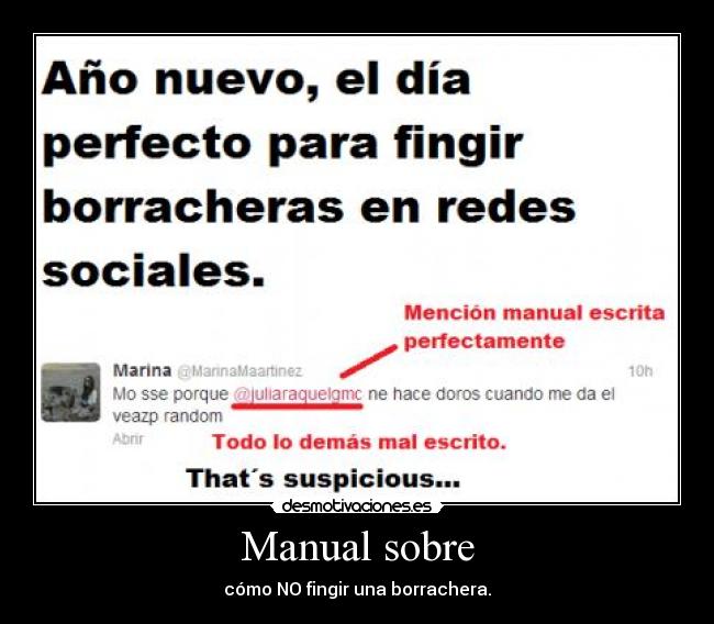 Manual sobre - cómo NO fingir una borrachera.