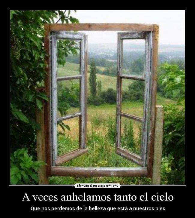 A veces anhelamos tanto el cielo -